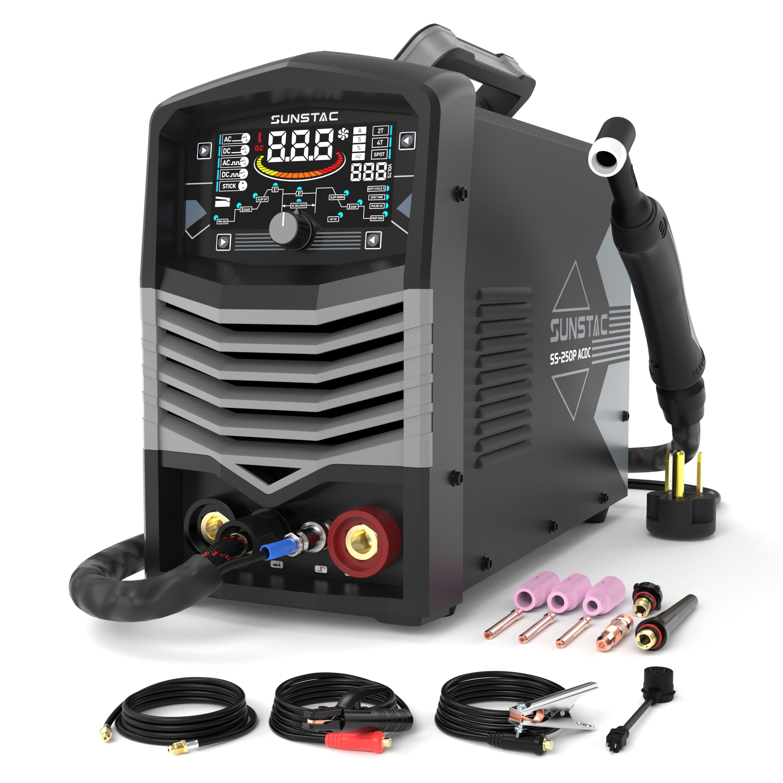 Tig Welder Machine - 250A AC/DC Aluminum TIG Welder with