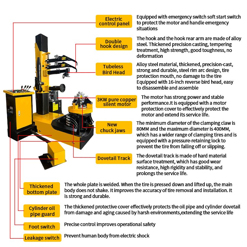 High Cost-Effective Vertical E - Tire Changer Machine のレビューと価格