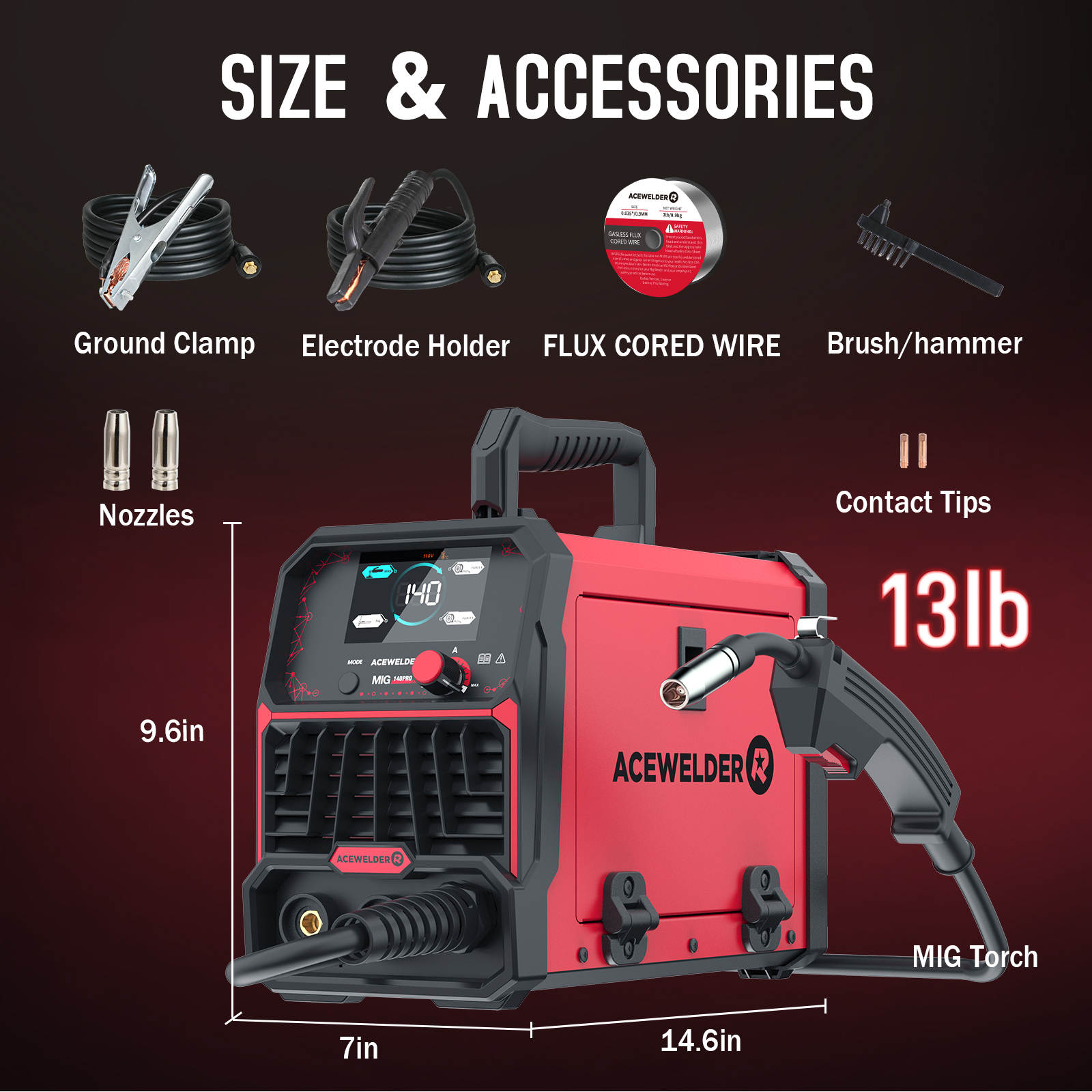 ACEWELDER 140A MIG Welder 110V - Tig Welder Machine のレビューと価格