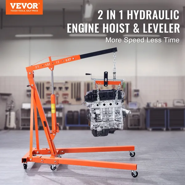VEVOR Hydraulic Engine Hoist w - Engine Hoist Crane のレビューと価格