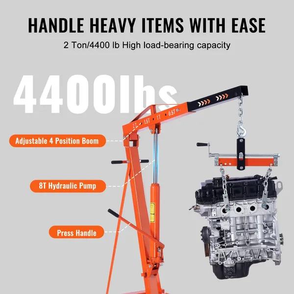VEVOR Hydraulic Engine Hoist w - Engine Hoist Crane のレビューと価格