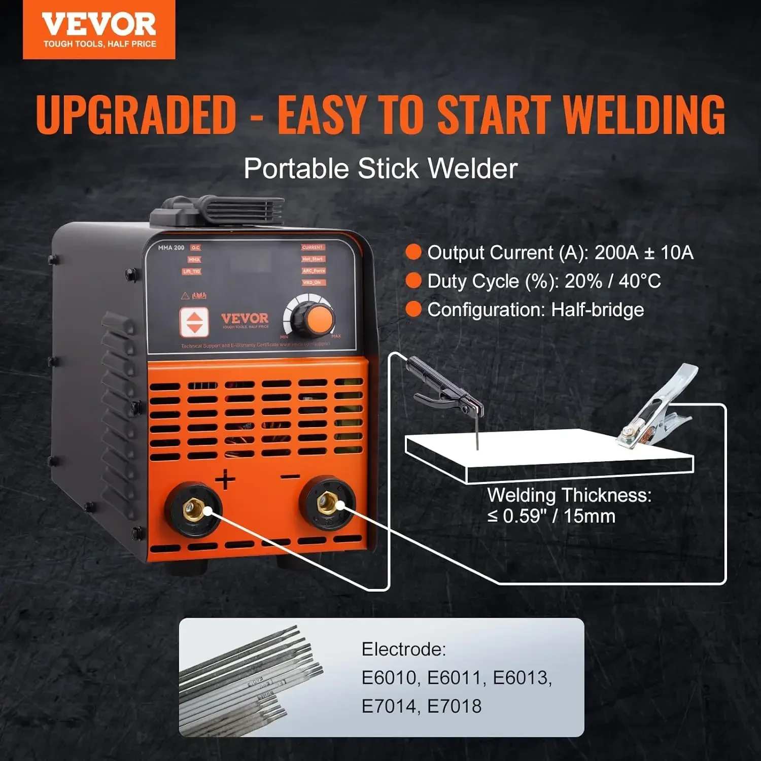 Stick Welder, 200Amp 2 in 1 AR - Tig Welder Machine のレビューと価格