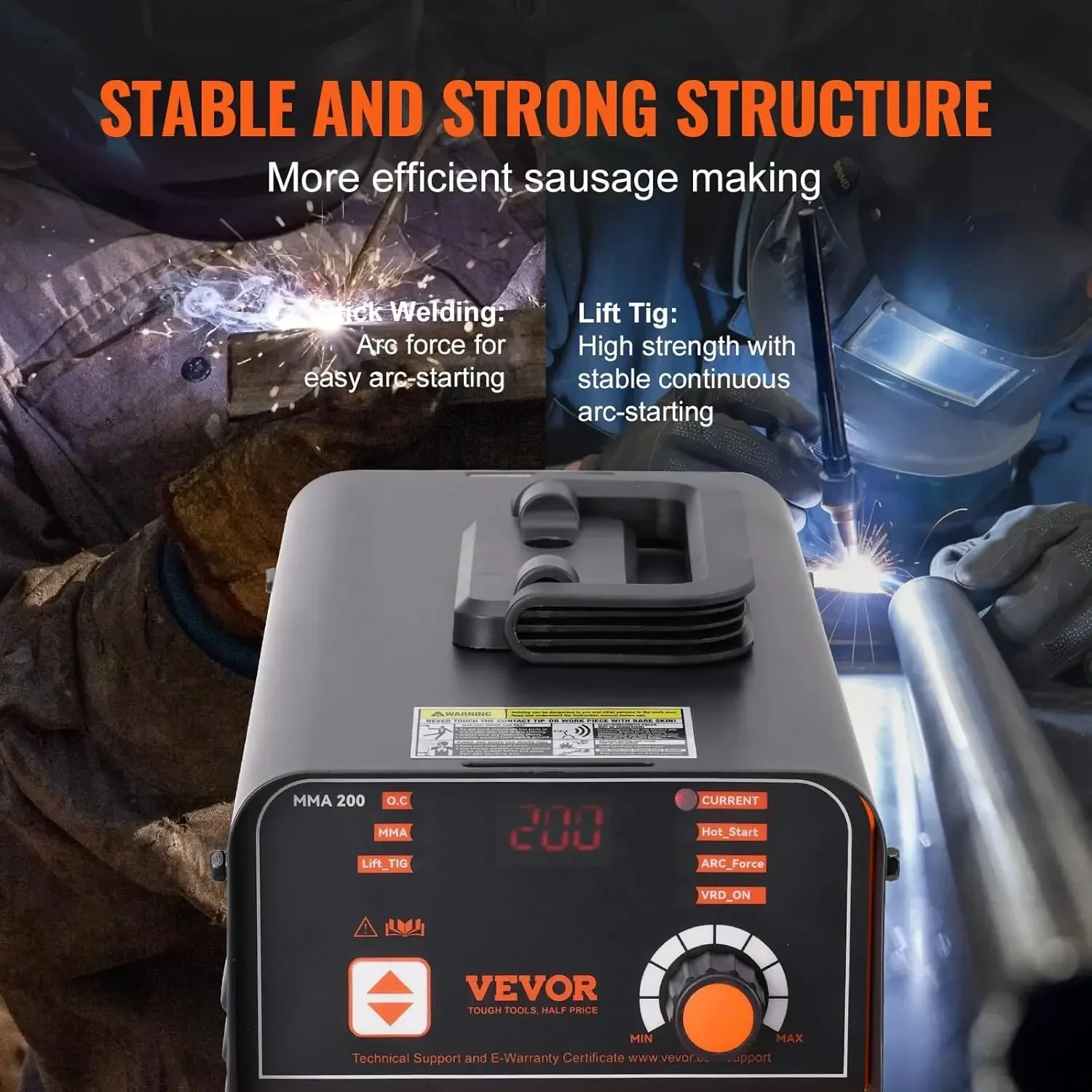 Stick Welder, 200Amp 2 in 1 AR - Tig Welder Machine のレビューと価格